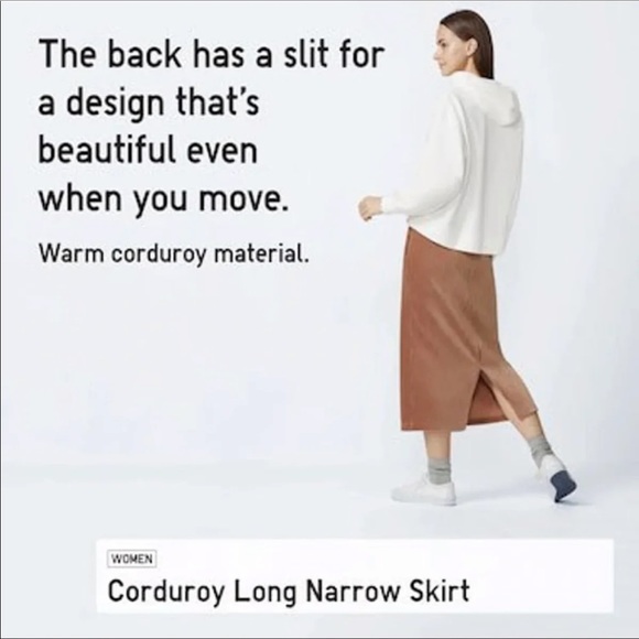 Uniqlo Midi Skirt (Winter/Corduroy) - Picture 3 of 4